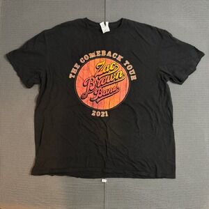 Zac Brown Band The Comeback Tour 2021 T-Shirt Black Mens 2XL Concert Graphic Tee